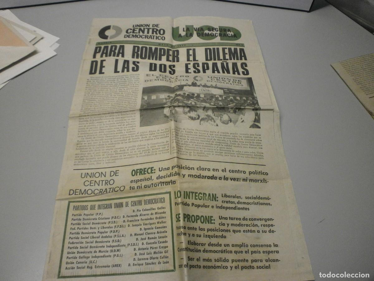 Old Documents: propaganda electoral periodico n&ordm;1 u.c.d elecciones de 1977 transicion