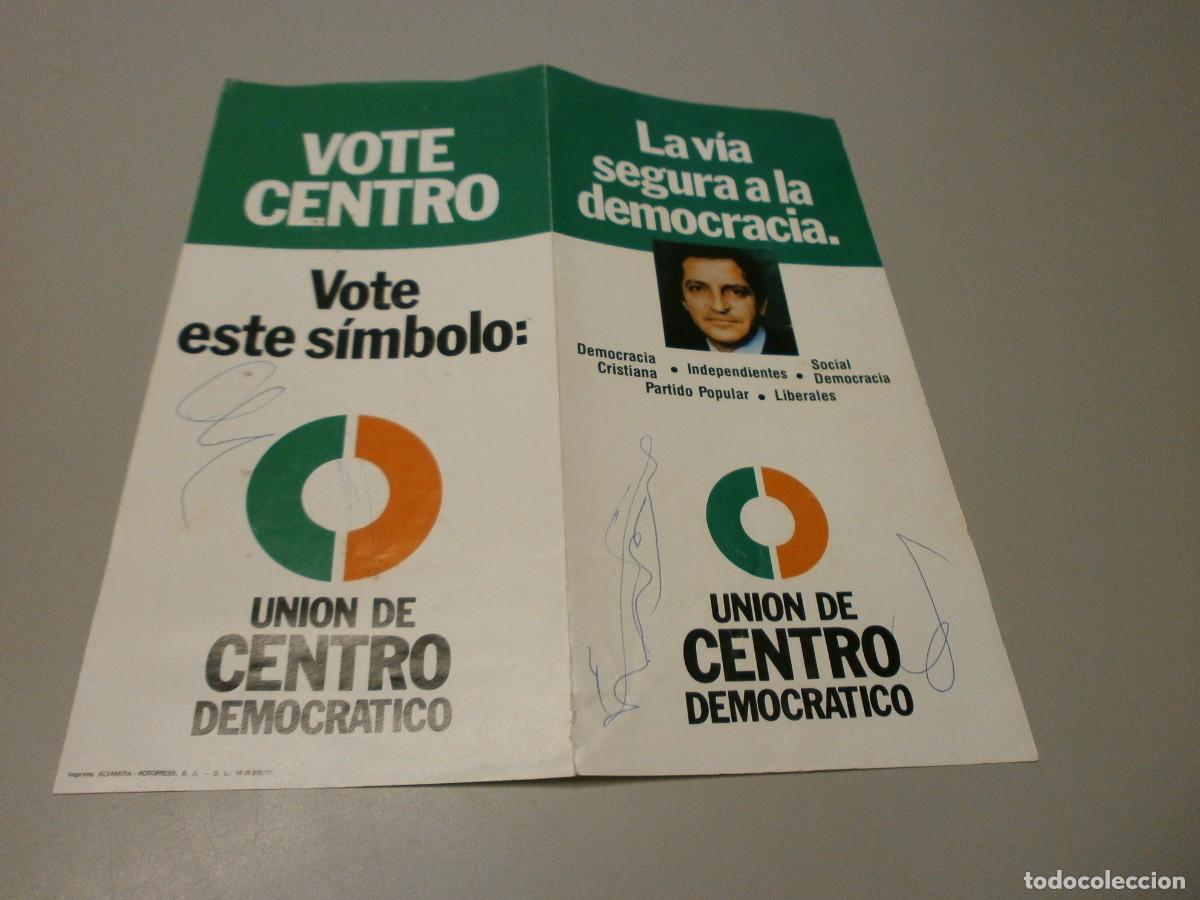 Documentos antiguos: propaganda electoral u.c.d elecciones de 1977 transicion