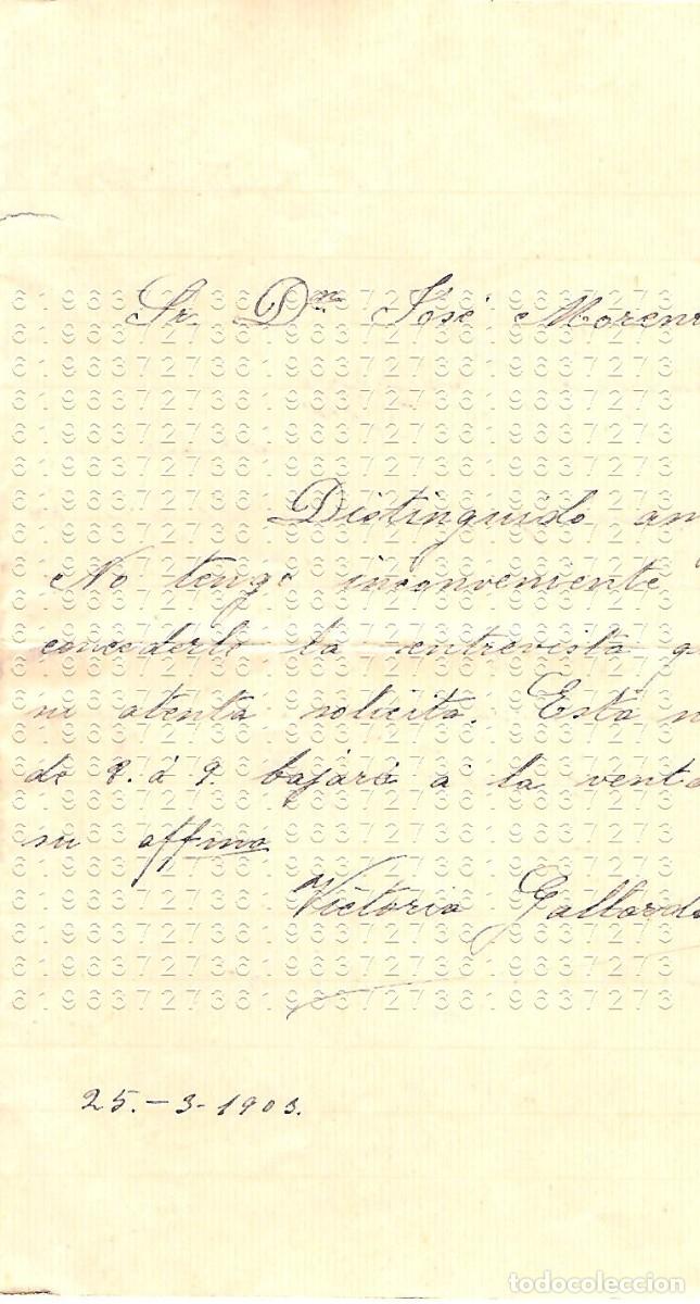 Documentos antiguos: 1903 COMANDANTE DE LA ARMADA JEREZ DE LA FRONTERA CARTA CITA NOVIAZGO M21