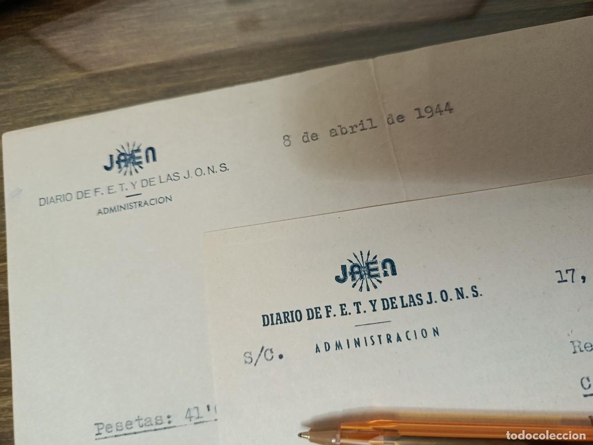 Documentos antiguos: DIARIO JAEN 85 ANIVERSARIO DOS DOCUMENTOS DE ADMINISTRACION 1944 1956.