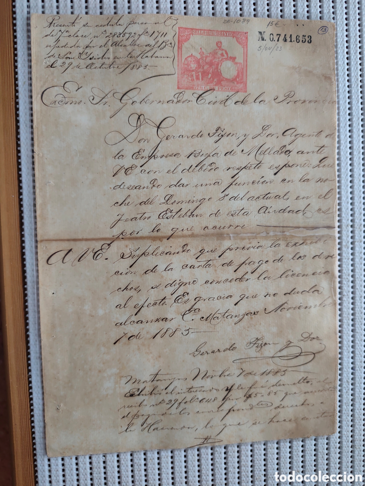 Documentos antiguos: 26-1089 SE PIDE LICENCIA PARA DAR UNA FUNCI&Oacute;N EN EL TEATRO ESTEBAN.