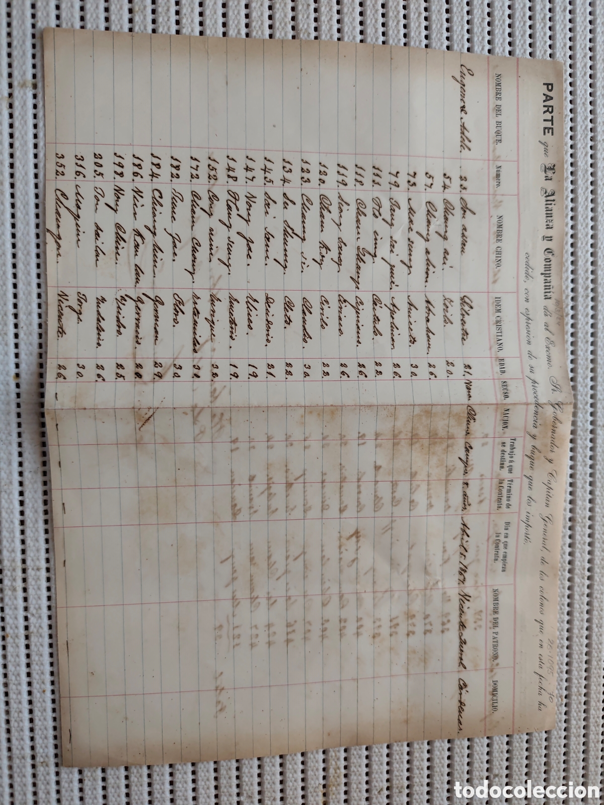 Documentos antiguos: 26-1095 PARTE QUE LA ALIANZA Y COMPA&Ntilde;&Iacute;A DA AL EXCMO.GOBERNADOR.