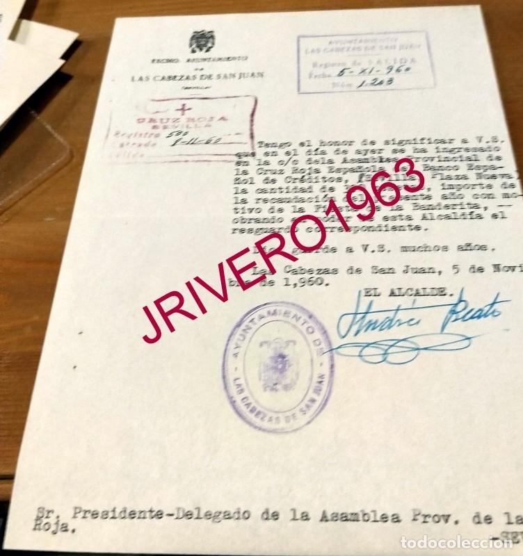 Documentos antiguos: LAS CABEZAS DE SAN JUAN, 1960, RECAUDACION FIESTA DE LA BANDERITA, CRUZ ROJA