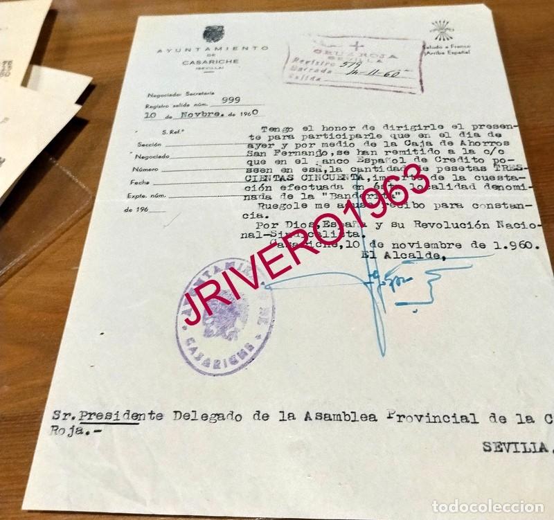 Documentos antiguos: CASARICHE, 1960, RECAUDACION FIESTA DE LA BANDERITA, CRUZ ROJA