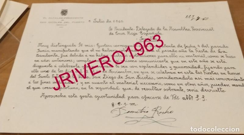 Documentos antiguos: SAN NICOLAS DEL PUERTO, 1960, CELEBRACION FIESTA DE LA BANDERITA, CRUZ ROJA