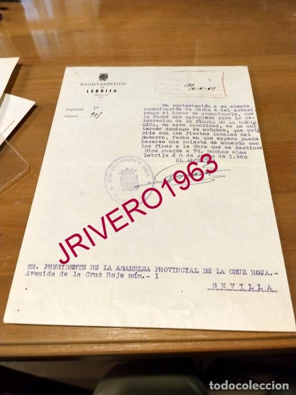 Documentos antiguos: LEBRIJA, 1960, CELEBRACION FIESTA DE LA BANDERITA, CRUZ ROJA