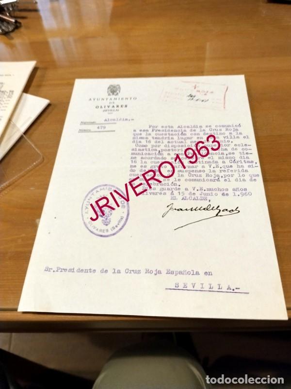 Documentos antiguos: OLIVARES, 1960, CELEBRACION FIESTA DE LA BANDERITA, CRUZ ROJA