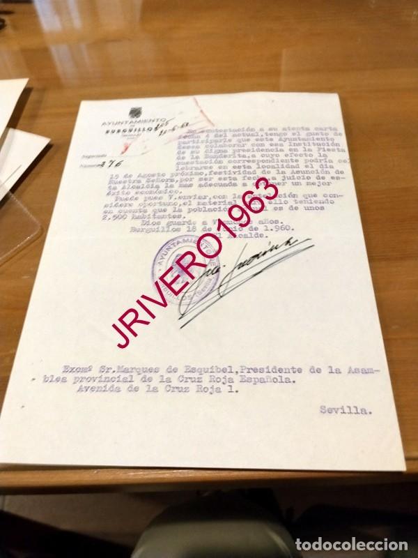 Documentos antiguos: BURGUILLOS, 1960, CELEBRACION FIESTA DE LA BANDERITA, CRUZ ROJA