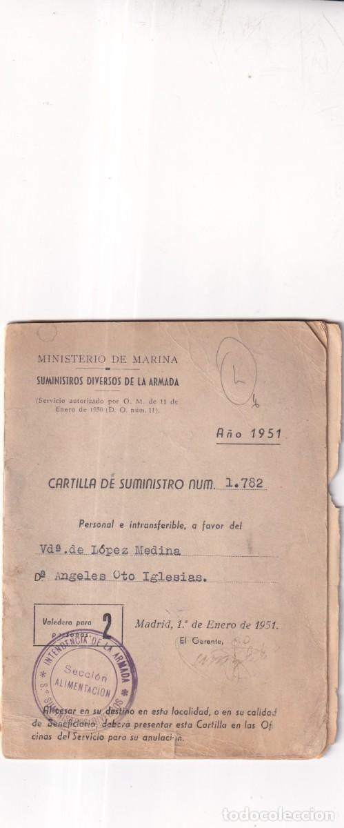 Documentos antiguos: Ministerio de la Marina. Suministros diverso la armada. 1951 vestuario, alimentaci&oacute;n etc