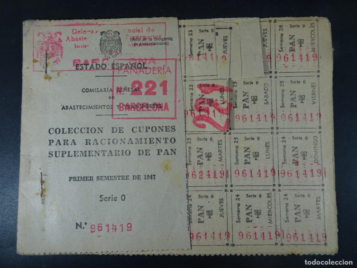 Documents Anciens: ANTIGUA CARTILLA DE RACIONAMIENTO, CUPONES, 1947, BARCELONA, VER FOTOS