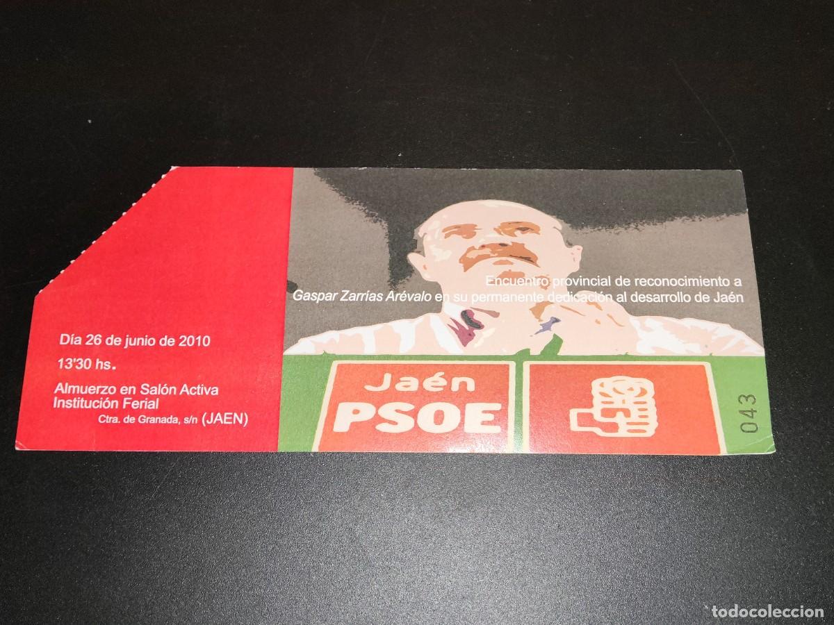 Documentos antiguos: INVITACI&Oacute;N ENCUENTRO PROVINCIAL RECONOCIMIENTO GASPAR ZARRIAS PSOE