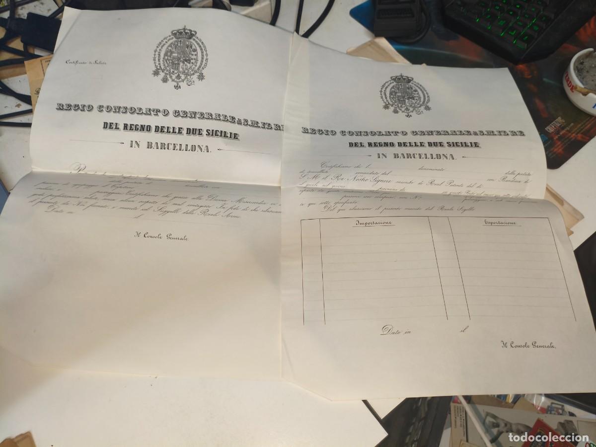 Documentos antiguos: REGIO CONSOLATO REGNO SICILIE BARCELONA SICILIA CONSOLADO