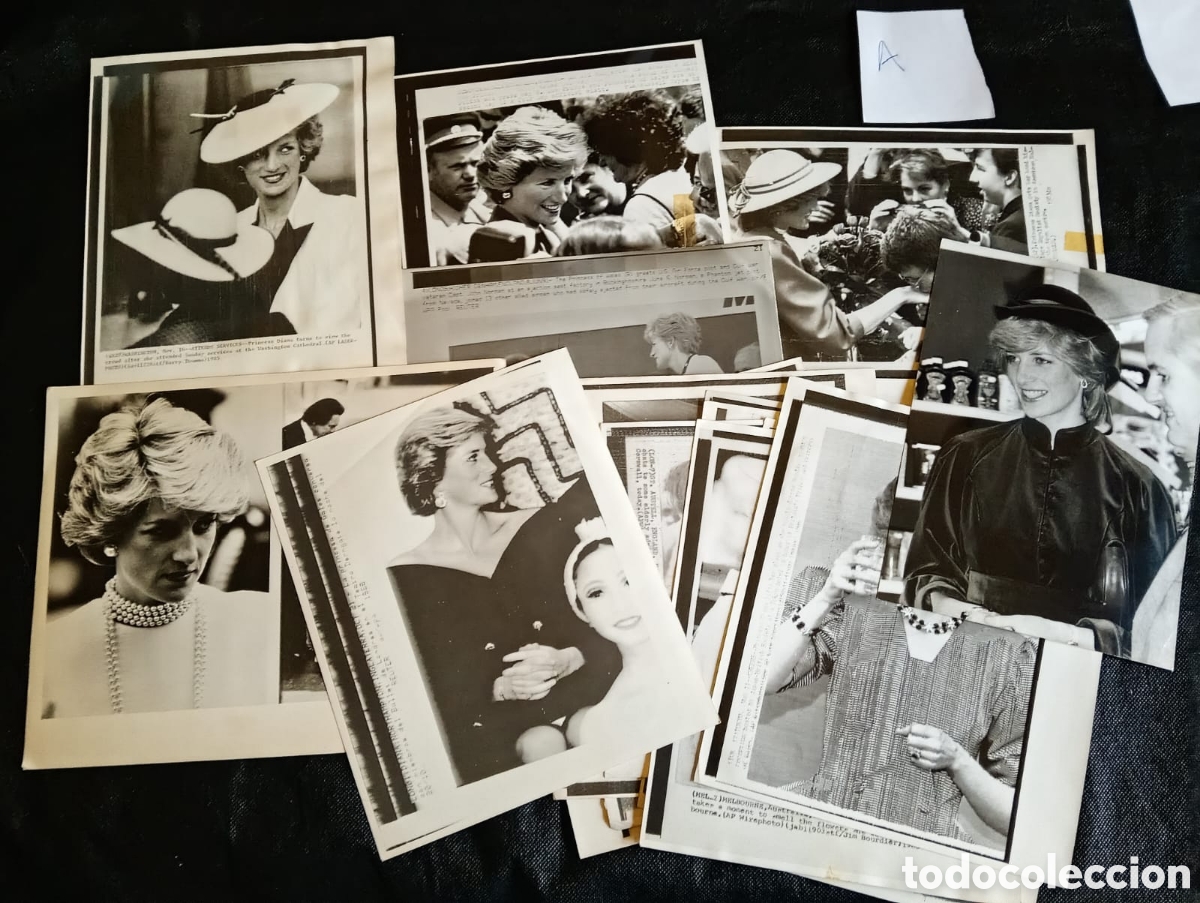 Documents Anciens: Lote Exclusivo de Fotograf&iacute;as de Prensa Originales y Vintage de la Princesa Diana de Gales