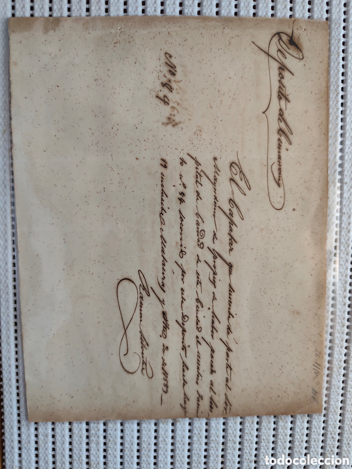 Documentos antiguos: 26-1110 DEP&Oacute;SITO DE CIMARRONES,ENTRO EL ASI&Aacute;TICO JACINTO EN EL HOSPITAL.
