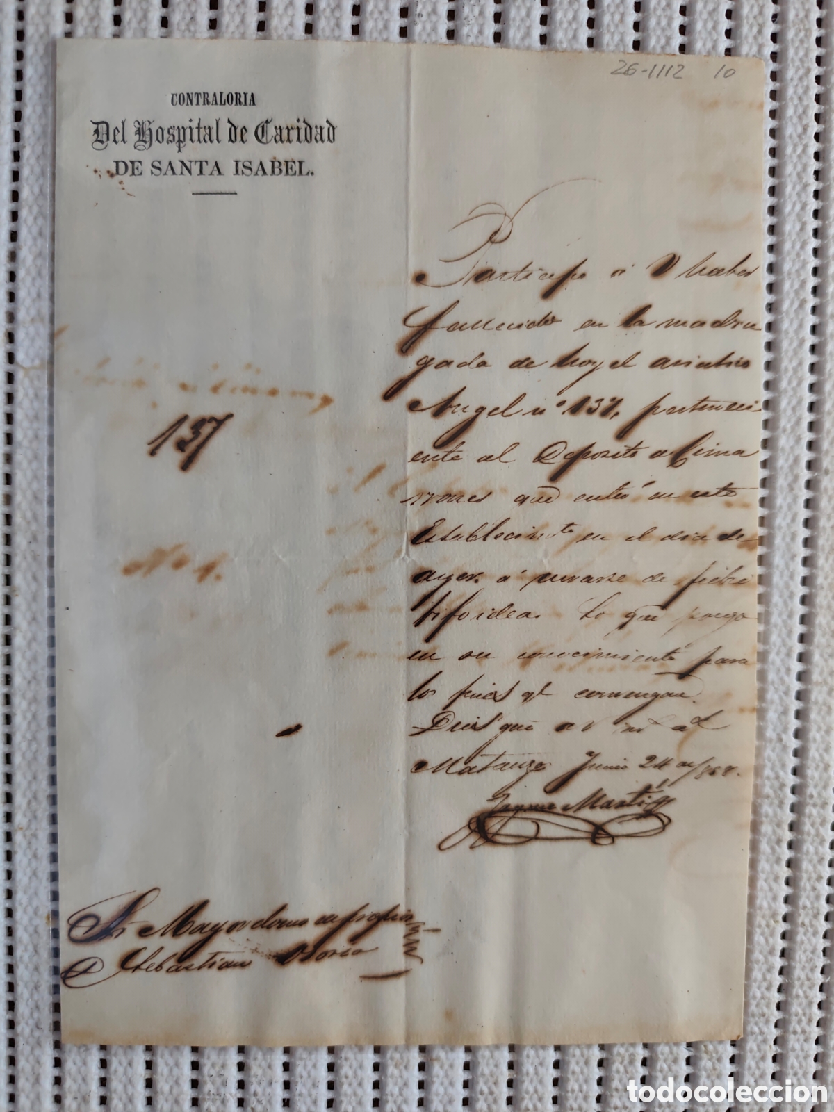 Documentos antiguos: 26.1112 HA FALLECIDO EL ASI&Aacute;TICO &Aacute;NGEL N&ordm;137