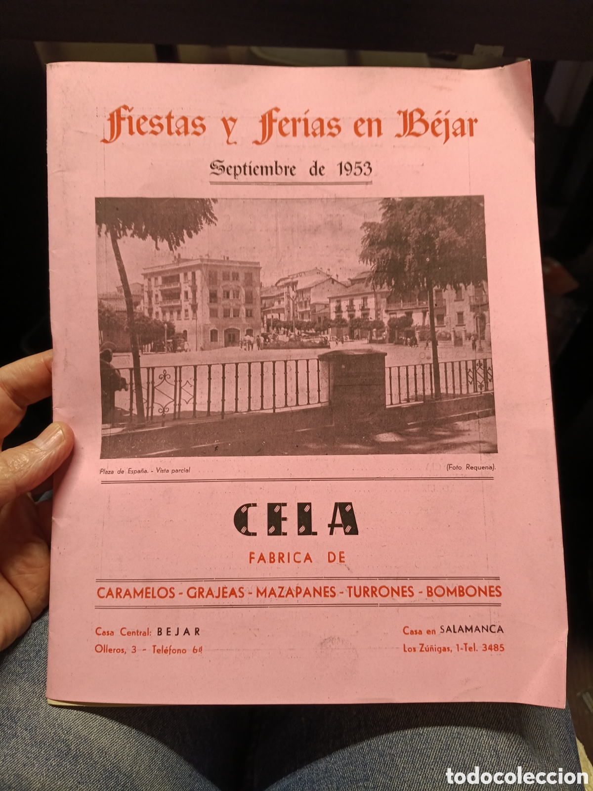 Documentos antiguos: Libro de fiestas y ferias en B&eacute;jar 1953