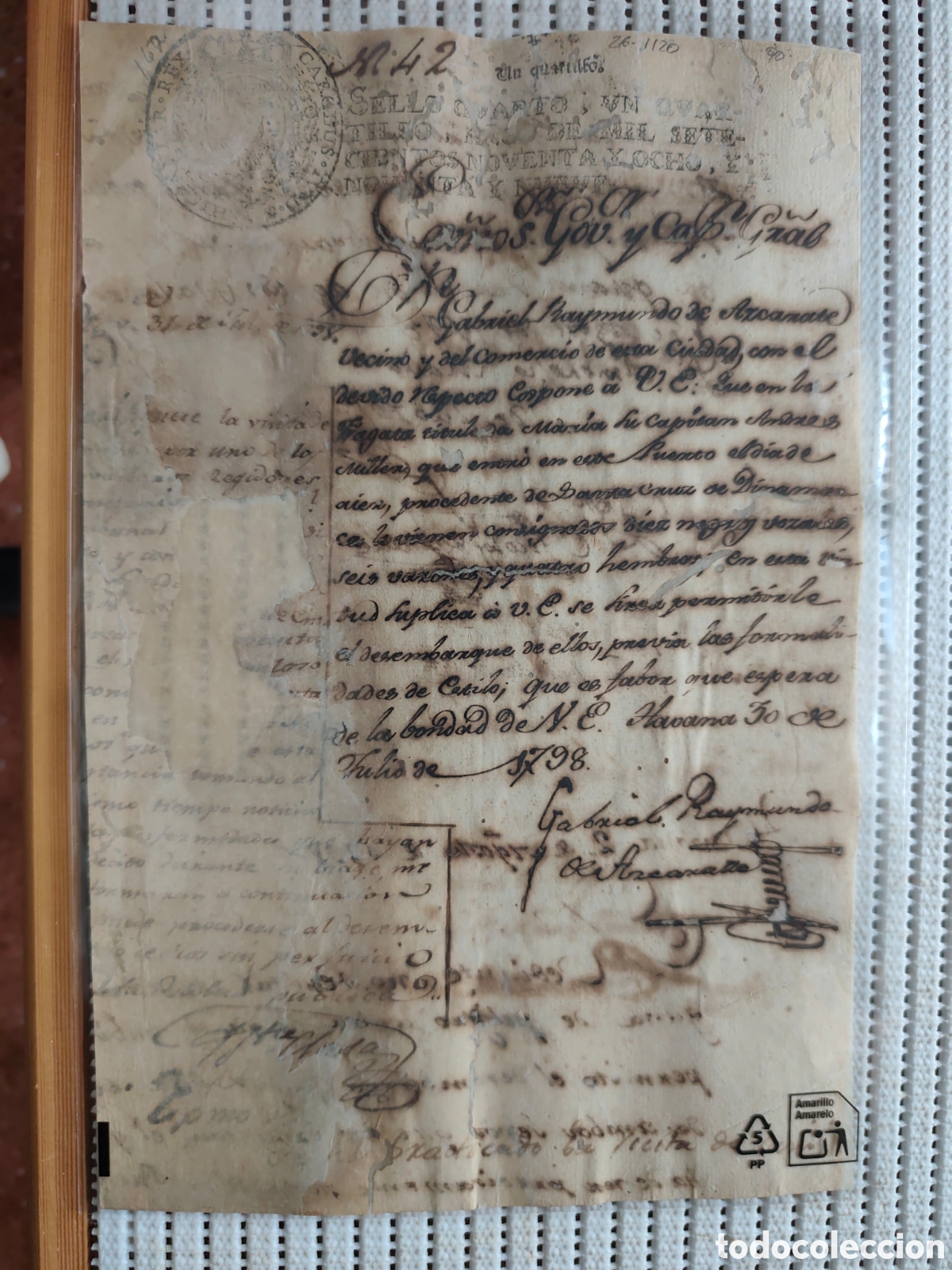 Documentos antiguos: 26-1120 ARRIBO LA FRAGATA&rdquo;MARIA&rdquo;CON 19 NEGROS BOZALES+4 HEMBRAS