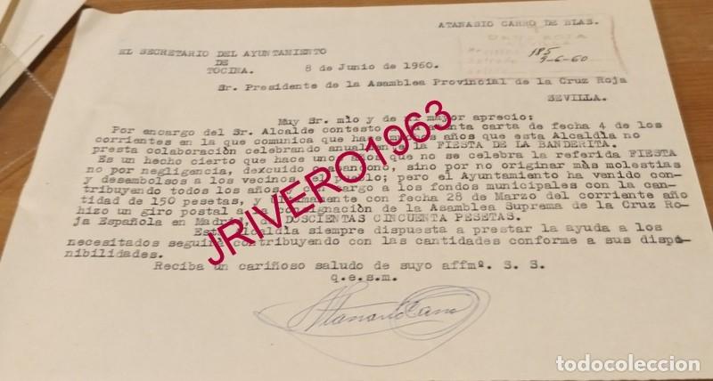Documentos antiguos: TOCINA, 1960, CELEBRACION FIESTA DE LA BANDERITA, CRUZ ROJA,