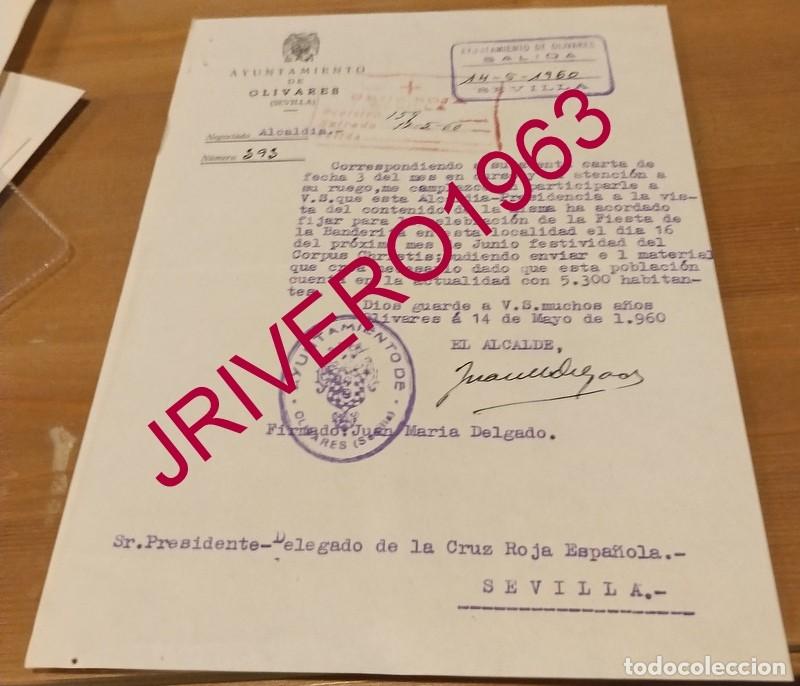 Documentos antiguos: OLIVARES, 1960, CELEBRACION FIESTA DE LA BANDERITA, CRUZ ROJA