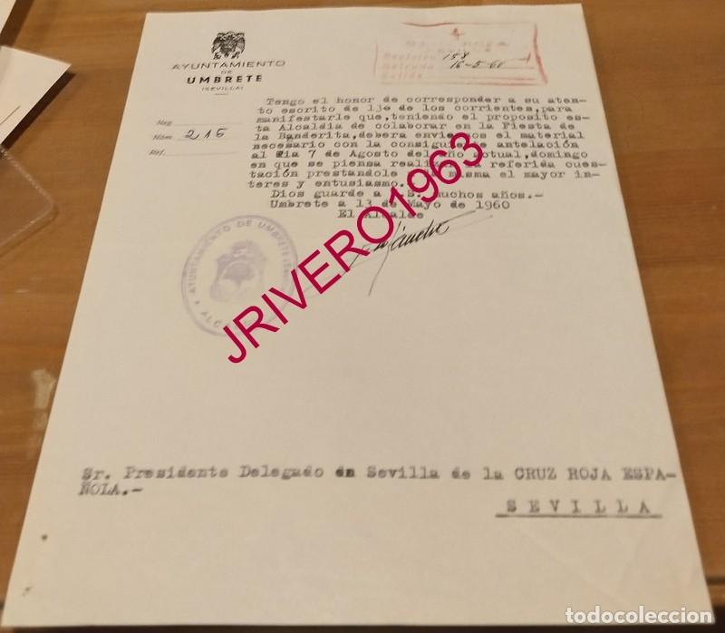 Documentos antiguos: UMBRETE, 1960, CELEBRACION FIESTA DE LA BANDERITA, CRUZ ROJA