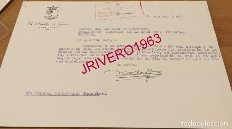 Documentos antiguos: GERENA, 1960, CELEBRACION FIESTA DE LA BANDERITA, CRUZ ROJA