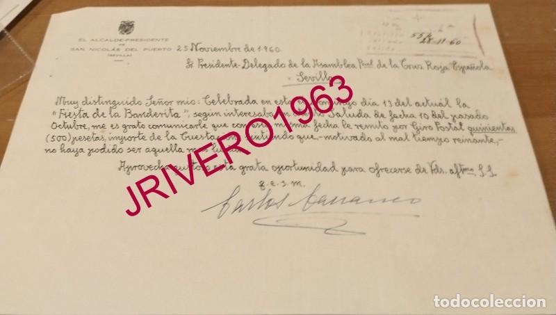 Documentos antiguos: SAN NICOLAS DEL PUERTO, 1960, CELEBRACION FIESTA DE LA BANDERITA, CRUZ ROJA