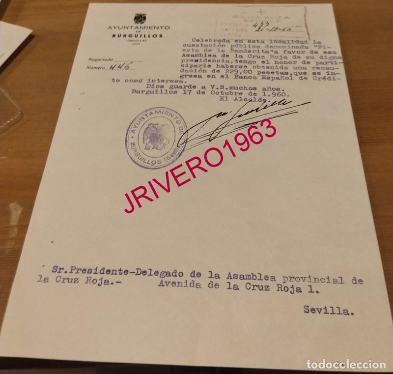 Documentos antiguos: BURGUILLOS, 1960, CELEBRACION FIESTA DE LA BANDERITA, CRUZ ROJA