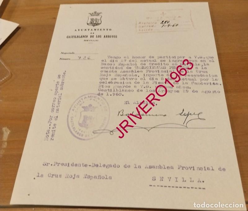 Documentos antiguos: CASTILBLANCO DE LOS ARROYOS, 1960, CELEBRACION FIESTA DE LA BANDERITA, CRUZ ROJA