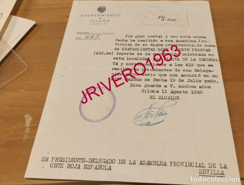 Documentos antiguos: GILENA, 1960, CELEBRACION FIESTA DE LA BANDERITA, CRUZ ROJA