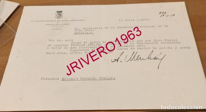 Documentos antiguos: CAZALLA DE LA SIERRA, 1960, CELEBRACION FIESTA DE LA BANDERITA, CRUZ ROJA