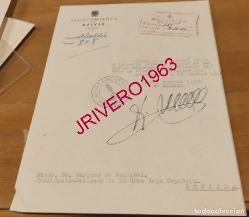 Documentos antiguos: GELVES, 1960, CELEBRACION FIESTA DE LA BANDERITA, CRUZ ROJA