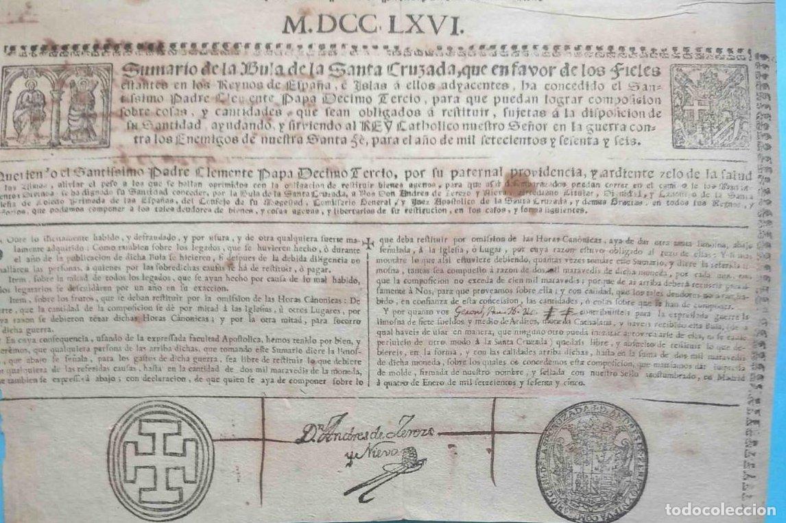Alte Dokumente: BULA DE LA SANTA CRUZADA... COMPOSICI&Oacute;N PARA EL PRINCIPADO DE CATALU&Ntilde;A O CATHALUNA. XDCCLXVI, 1766.