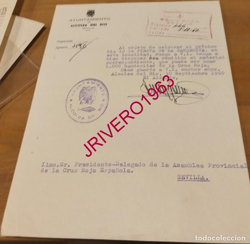 Documentos antiguos: ALCOLEA DEL RIO, 1960, CELEBRACION FIESTA DE LA BANDERITA, CRUZ ROJA