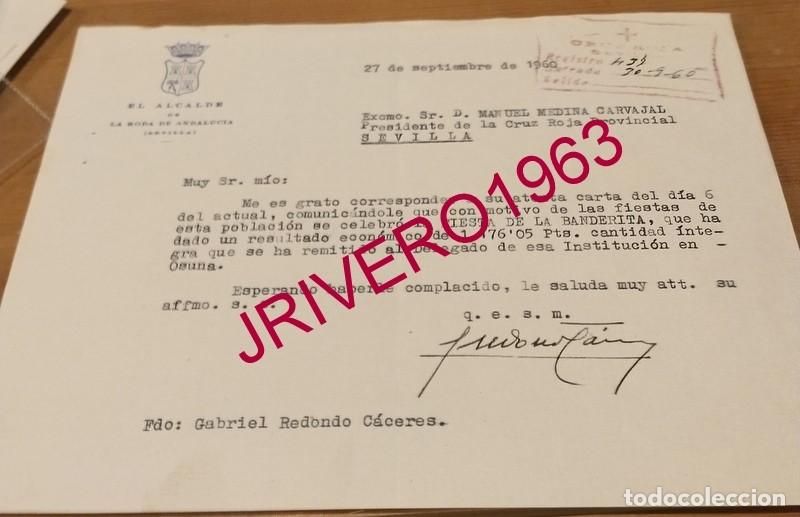 Documentos antiguos: LA RODA DE ANDALUCIA, 1960, CELEBRACION FIESTA DE LA BANDERITA, CRUZ ROJA