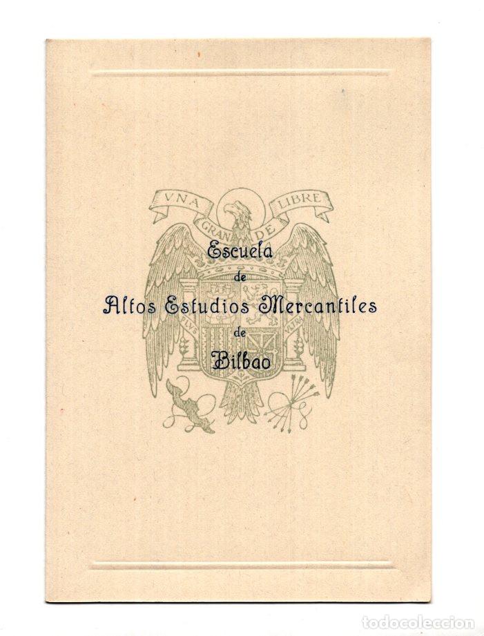 Documentos antiguos: FELICITACI&Oacute;N NAVIDE&Ntilde;A PERSONALIZADA. ESCUELA DE ALTOS ESTUDIOS MERCANTILES DE BILBAO.