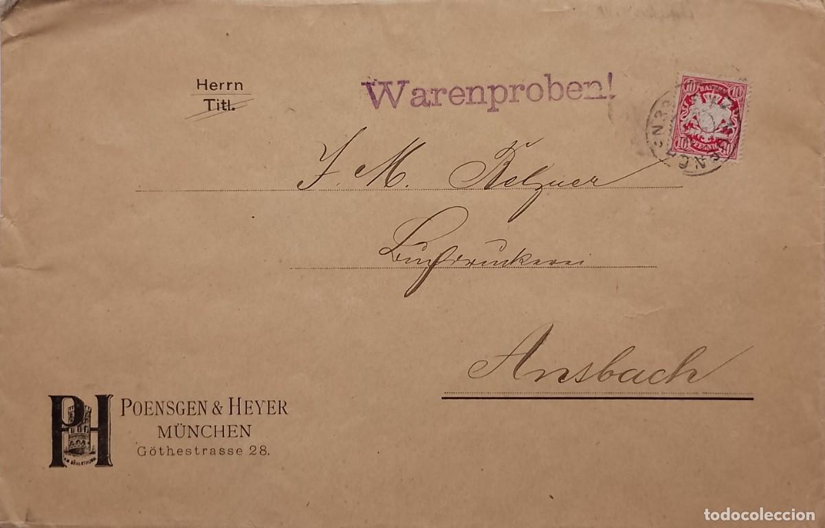 Documentos antiguos: SOBRE COMERCIAL DE ALEMANIA DESDE MUNICH