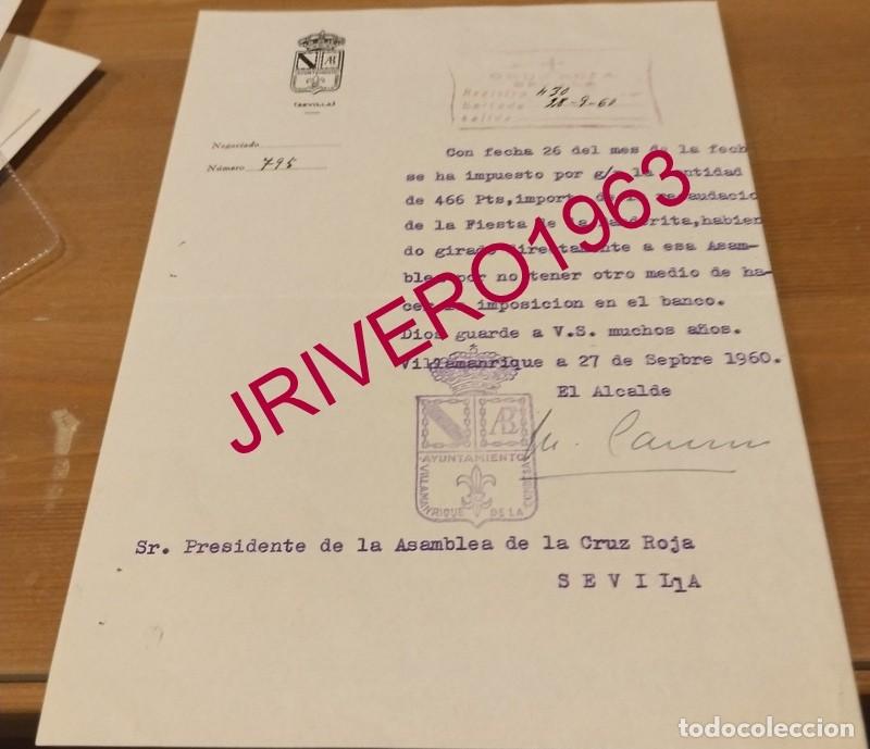 Documentos antiguos: VILLAMANRIQUE DE LA CONDESA, 1960, CELEBRACION FIESTA DE LA BANDERITA, CRUZ ROJA