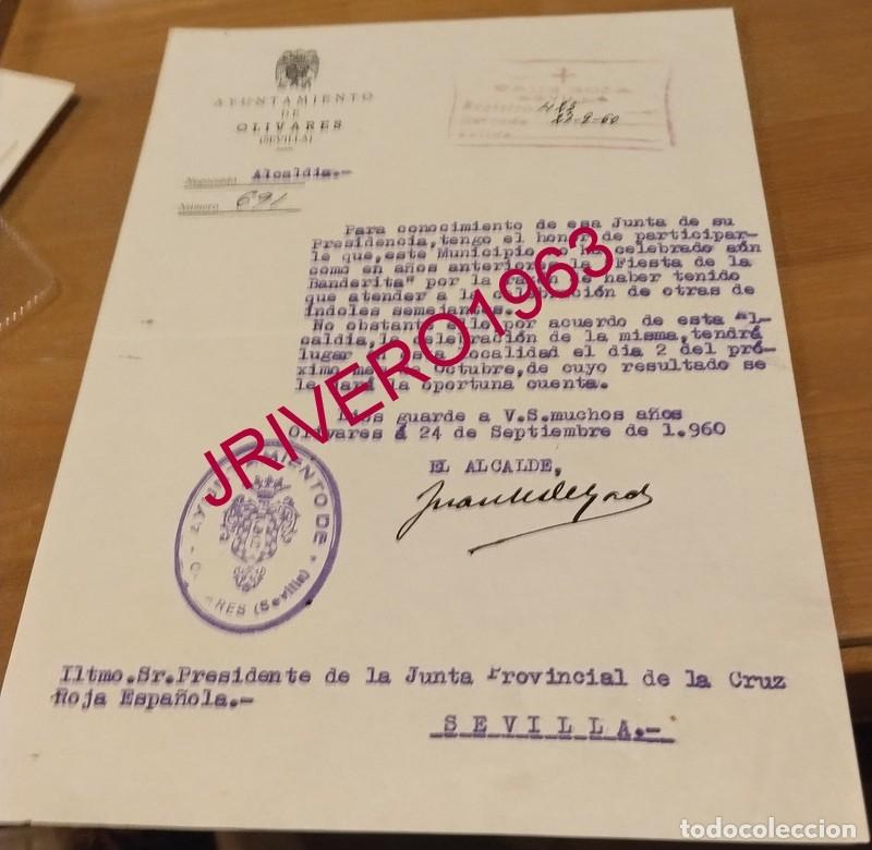 Documentos antiguos: OLIVARES, 1960, CELEBRACION FIESTA DE LA BANDERITA, CRUZ ROJA