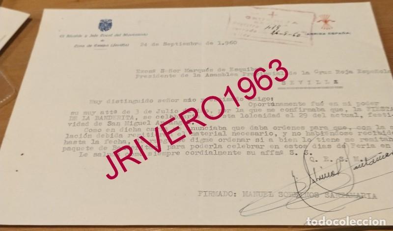 Documentos antiguos: LORA DE ESTEPA, 1960, CELEBRACION FIESTA DE LA BANDERITA, CRUZ ROJA