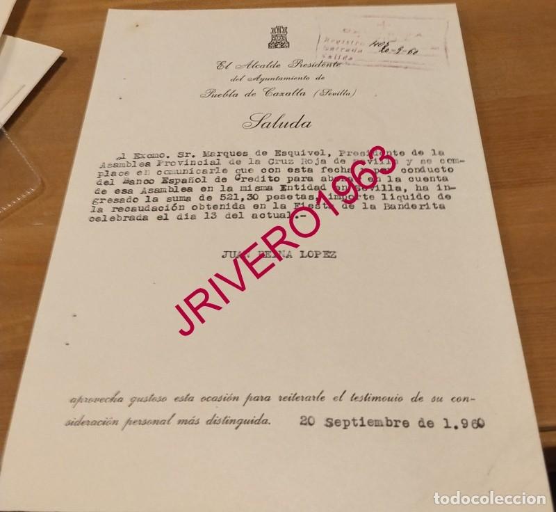 Documentos antiguos: PUEBLA DE CAZALLA, 1960, CELEBRACION FIESTA DE LA BANDERITA, CRUZ ROJA