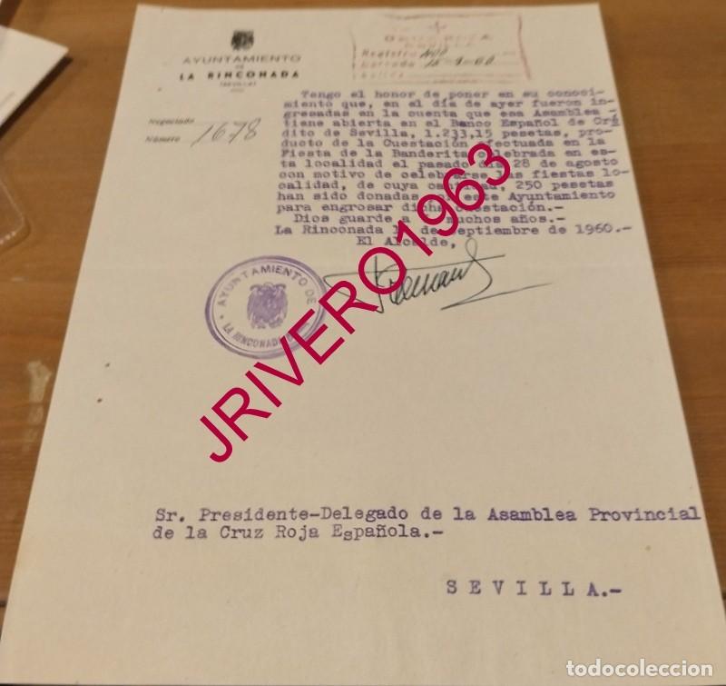 Documentos antiguos: LA RINCONADA, 1960, CELEBRACION FIESTA DE LA BANDERITA, CRUZ ROJA