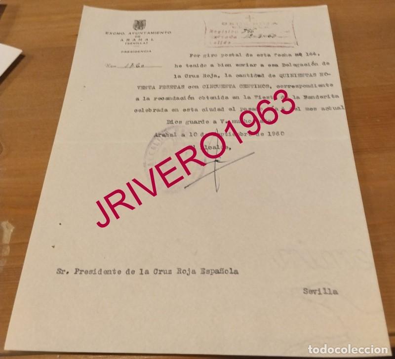 Documentos antiguos: ARAHAL, 1960, CELEBRACION FIESTA DE LA BANDERITA, CRUZ ROJA