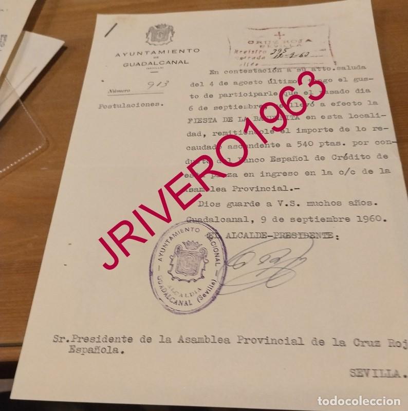 Documentos antiguos: GUADALCANAL, 1960, CELEBRACION FIESTA DE LA BANDERITA, CRUZ ROJA