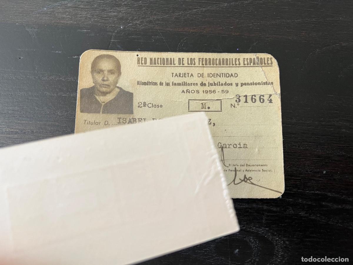 Documentos antiguos: RED NACIONAL DE FERROCARRILES ESPA&Ntilde;OLES - 1956 - TARJETA DE IDENTIDAD