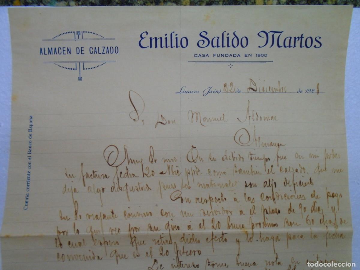 Documentos antiguos: LINARES(JAEN)ALMACEN DE CALZADO 22/5/1928.