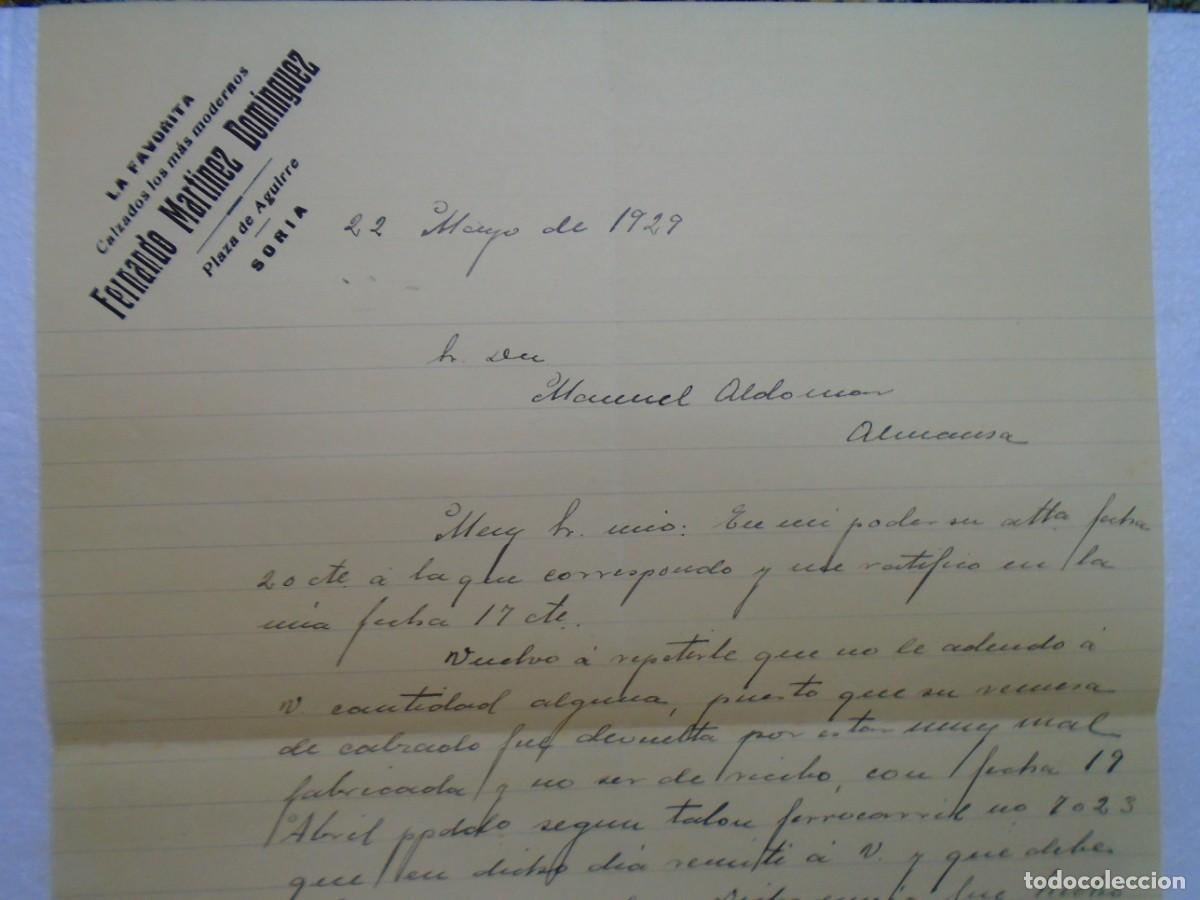 Documentos antiguos: SORIA.CALZADOS &rdquo;LA FAVORITA&rdquo; 22/5/1929.