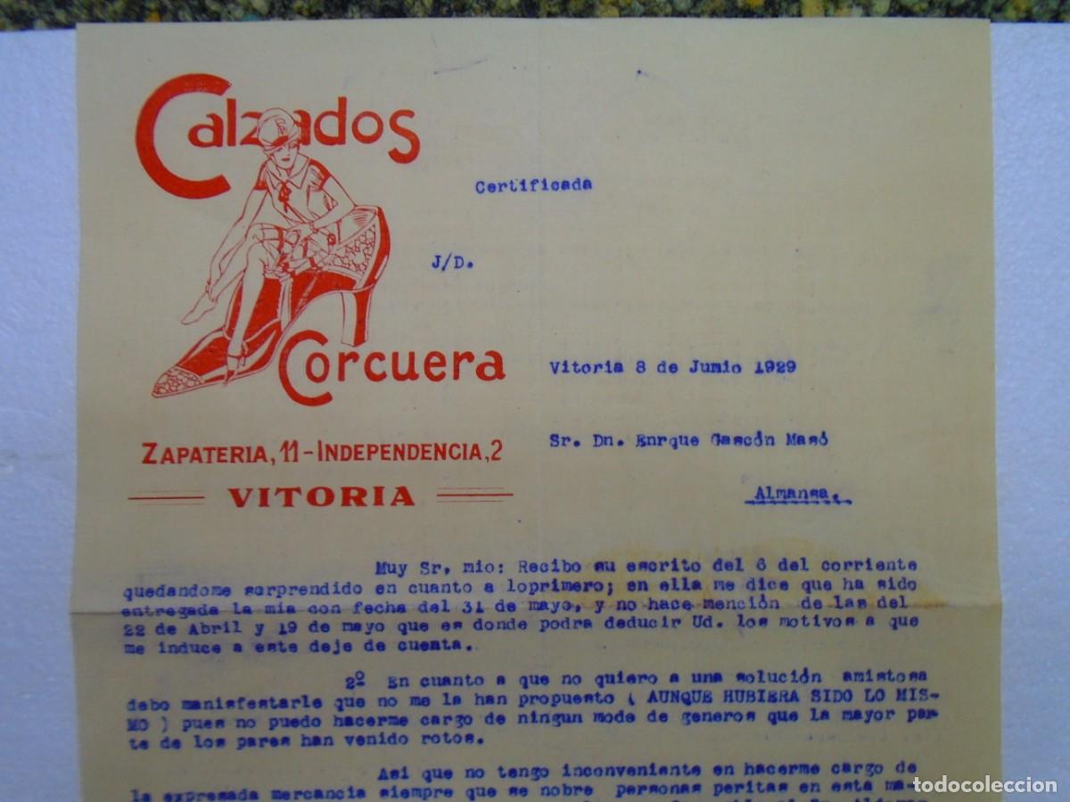Documentos antiguos: VITORIA.CALZADOS CORCUERA 8/6/1929.