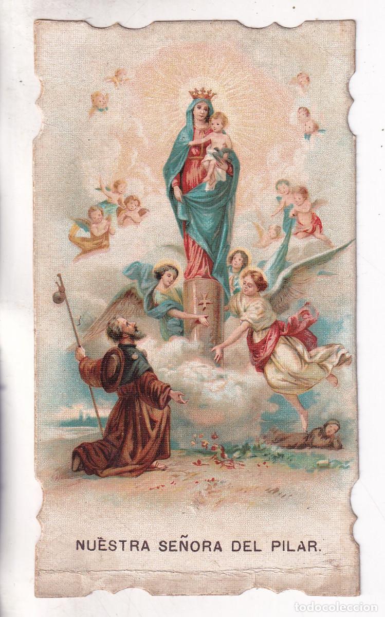 Documentos antiguos: ESTAMPA DE NUESTRA SE&Ntilde;ORA LA VIRGEN DEL PILAR. 1924. ZARAGOZA