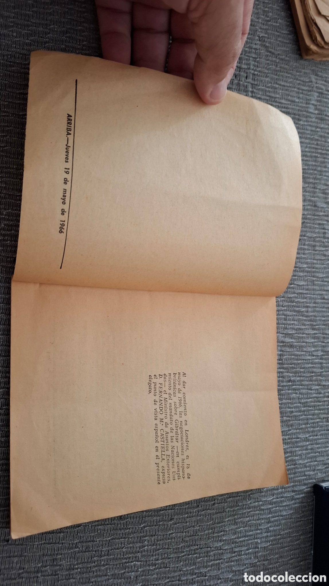 Documentos antiguos: RAZONES DE ESPA&Ntilde;A SOBRE GIBRALTAR - Foto 2