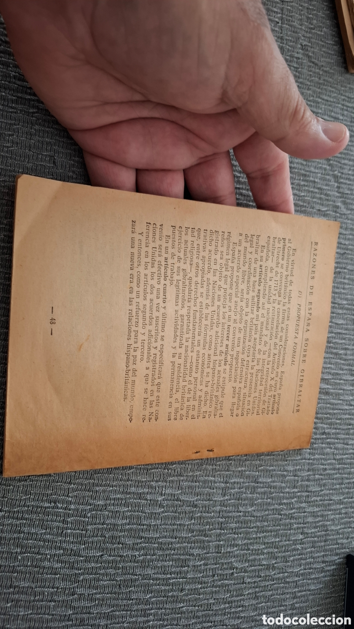 Documentos antiguos: RAZONES DE ESPA&Ntilde;A SOBRE GIBRALTAR - Foto 3